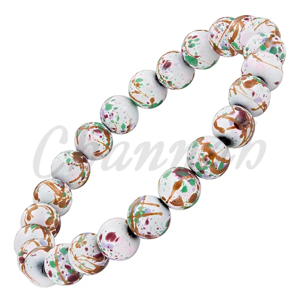 Escalus красочный женский магнитный браслет beads бусины фиолетовый шар био здоровья браслет и браслеты Шарм