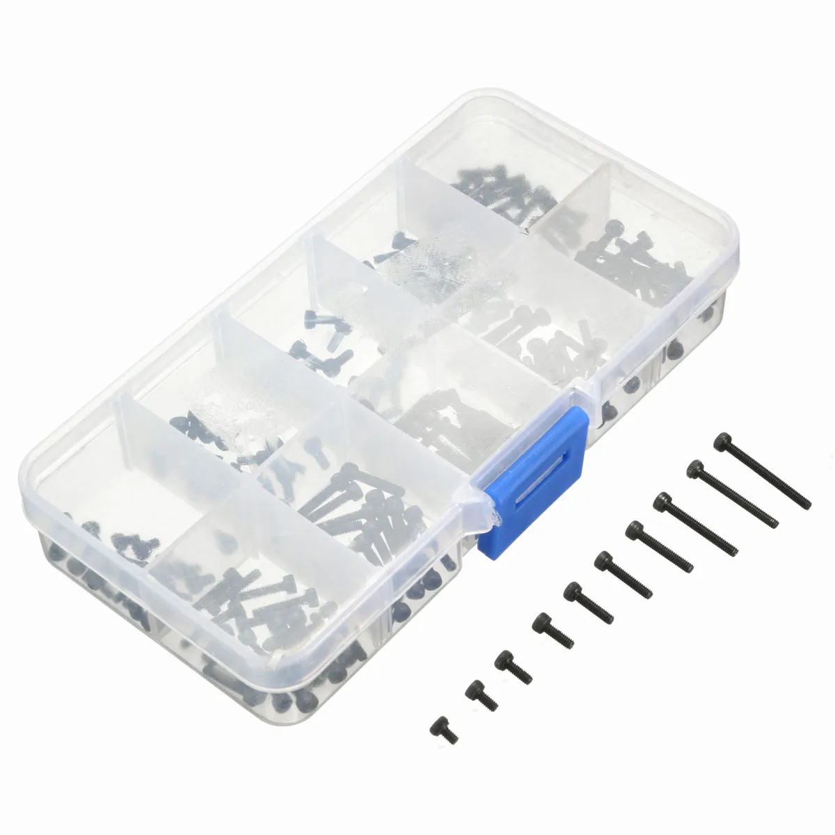 Новинка 200 шт./компл. черный M2 шестигранный болт с шестигранной головкой