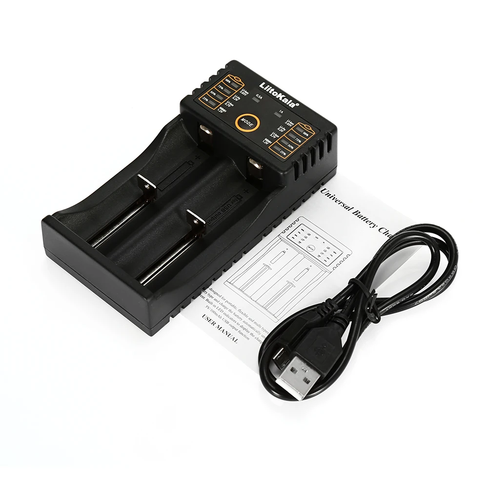 Зарядное устройство Liitokala для аккумулятора и 2 unids hk lii-202 18650 2200 mah аккумуляторная