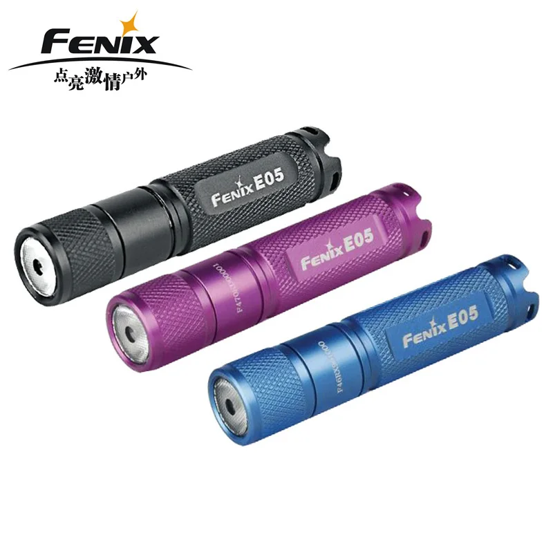 Black Blue Purple Fenix E05 2014 Edition Edc Keychain Flashlight Cree XP-E2 R4 LED 85Lumens AAA Battery Underwater Torch Light | Освещение