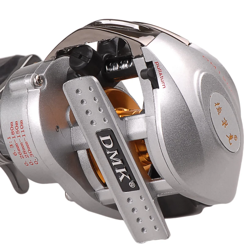 DMK120 S катушка для заброса приманки 9 + 1BB 6 3: 1 Наживка литья Рыболовная Molinete