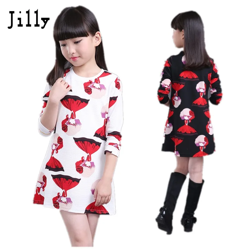 Новые красивые детские платья для девочек с рисунками персонажей детская одежда