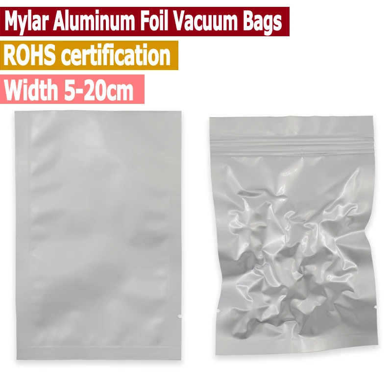

100 pc Small Size Mylar Aluminum Foil Heat Seal Bags,Vacuum Aluminum Foil Bags,Keep Aroma,Oxygen Barrier Width From 5 to 18 cm