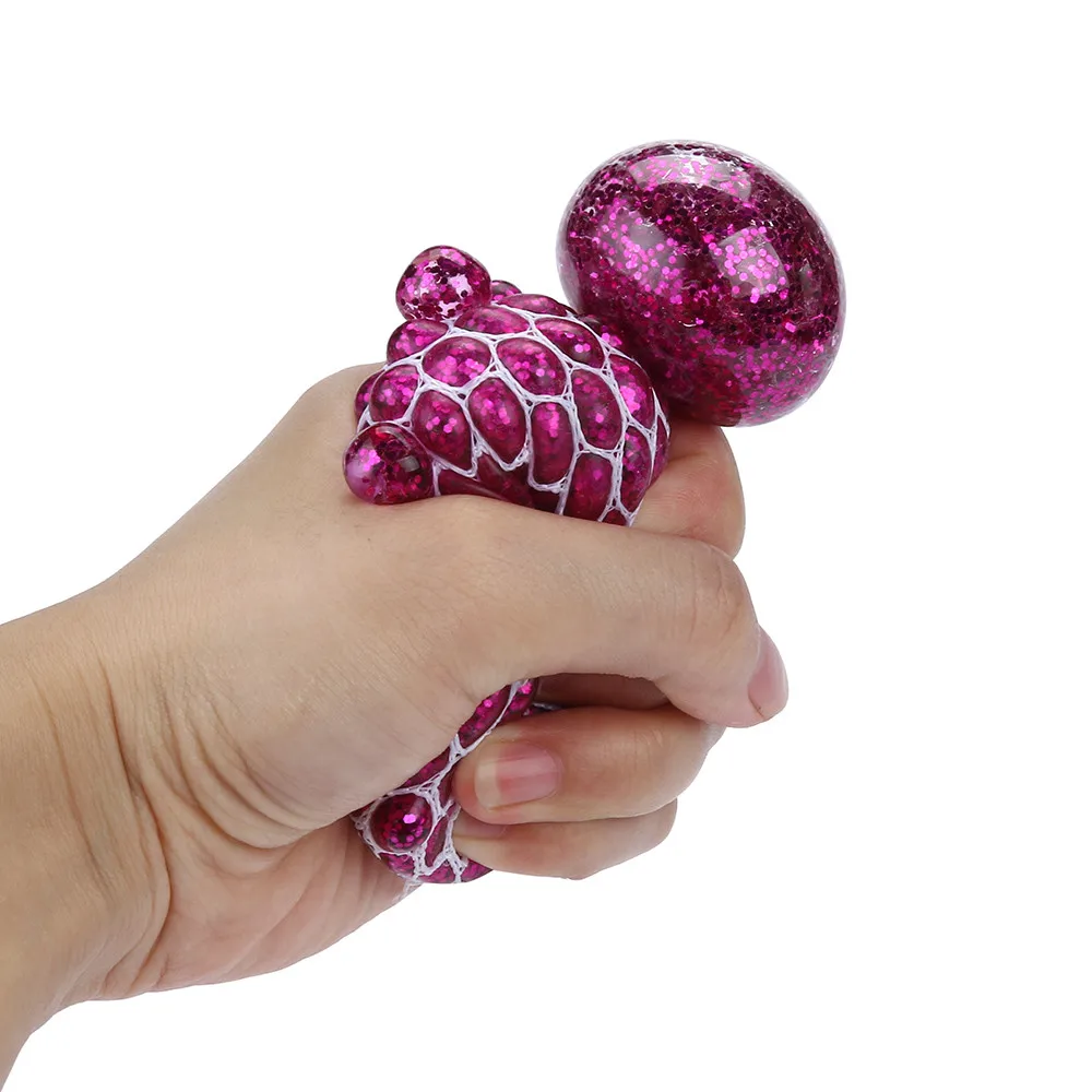 Сжимаемые игрушки обучающая игрушка для малышей LED сетчатый Мячик с виноградным