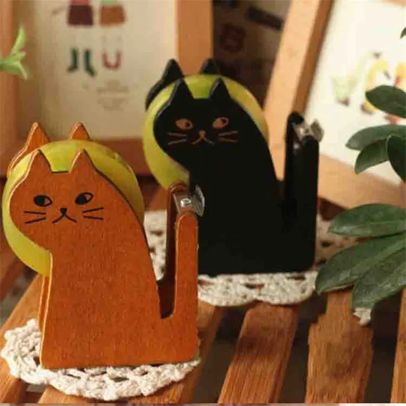 Coloffice Творческий Кот из мультфильма форма 2018 новый держатель ленты Винтаж дерево
