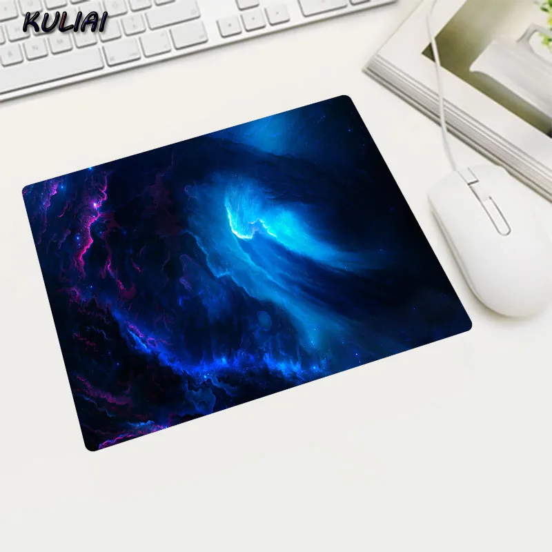22X18CM XGZ Вселенная звездное небо 22x18 коврик для мыши маленькие коврики семейный ноутбук геймер резиновый коврик для мыши Коврик для мыши Настольный игровой коврик для мыши Коврик для чашки - Цвет: 22X18CM