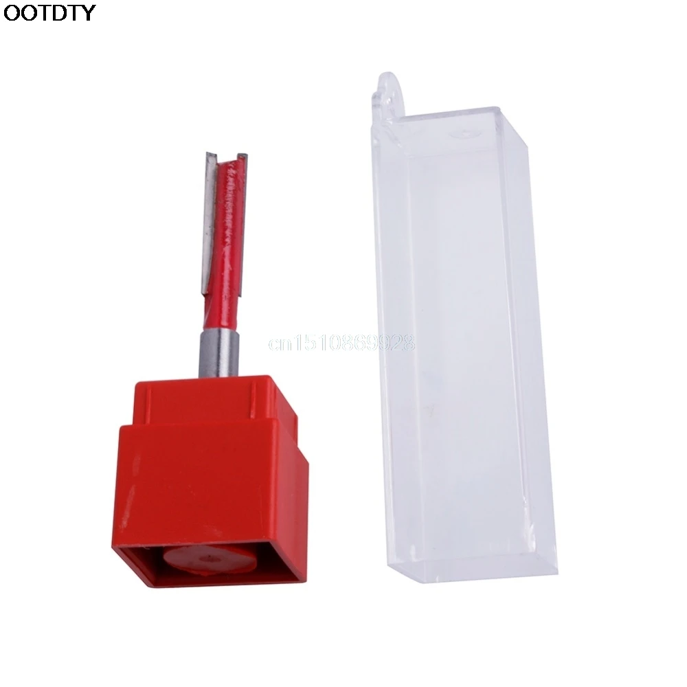 

Hot 1/4" Shank 1/4" Blade Woodworking Double Flutes Straight Router Bit Cutter