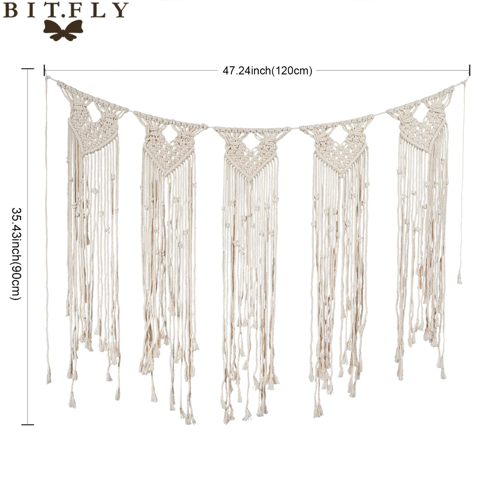 BITFLY 90X120 см настенный хлопковый Тканый гобелен ручной работы большой Бохо Свадебный фон украшение стены для гостиной