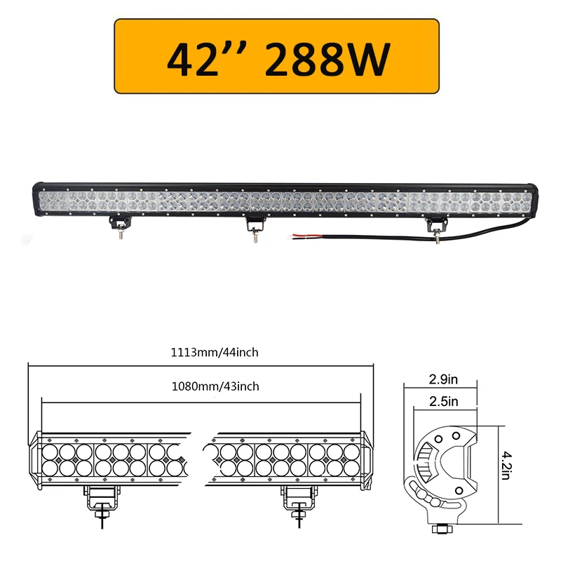 Auxtings 9 ''12'' 15 ''17'' 20 ''23'' 25 ''28'' 36 ''42'' внедорожный светодиодный светильник 12V 24V светодиодный рабочий светильник для Jeep 4WD грузовик 4x4 SUV