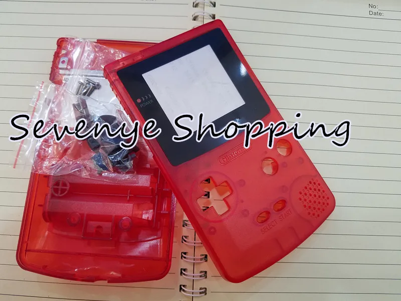 Фирменная Новинка корпус чехол для Gameboy цвет GBC корпус хорошее качество - Цвет: Clear Red