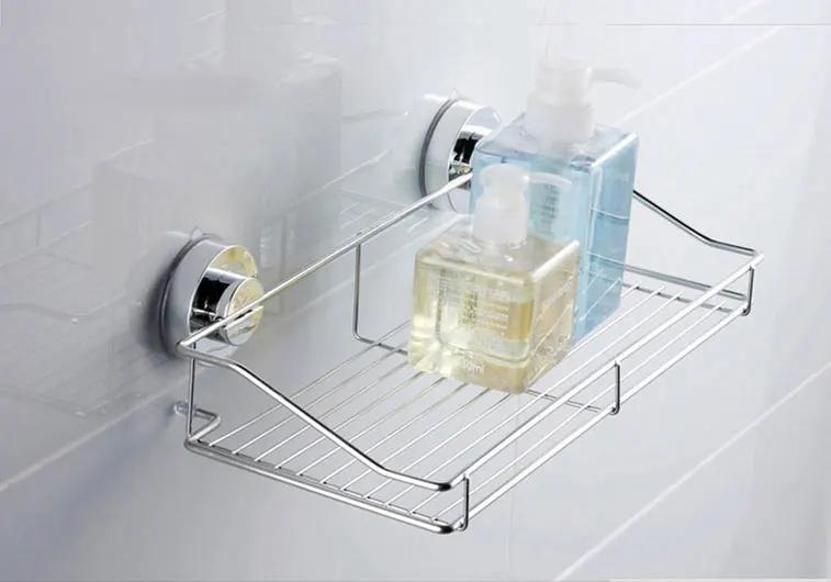 Полка из нержавеющей стали присоска для душа двойная полка ванной комнаты