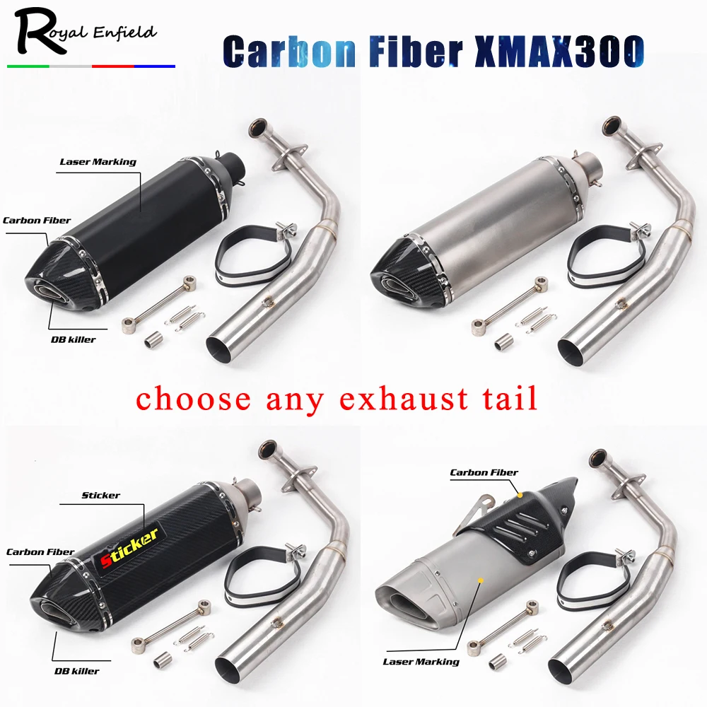 Мотоцикл карбоновый глушитель на выхлопную трубу побег с передней Труба