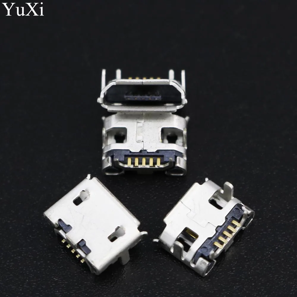 YuXi 100 шт. micro USB 5pin jack Ox рога четыре ноги пластины гнездо разъем Рог Короткие иглы
