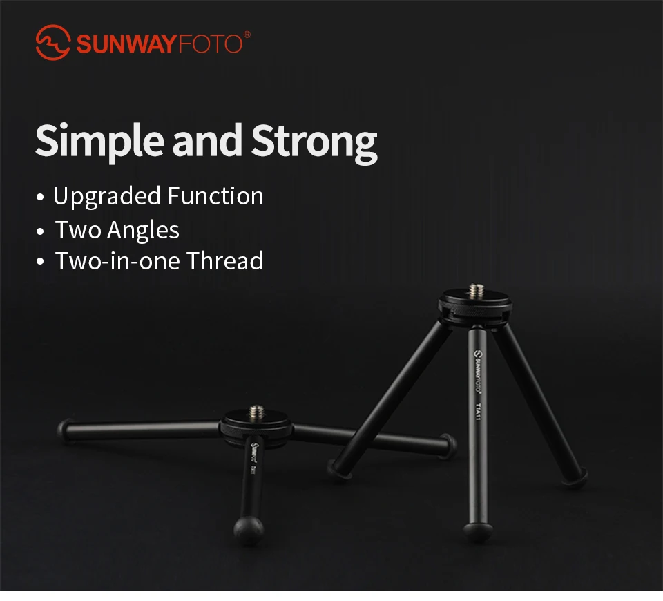 SUNWAYFOTO T1A11 II Профессиональный мини планшет Настольный штатив подставка для мини камеры смартфон штатив DLSR с креплением аксессуары