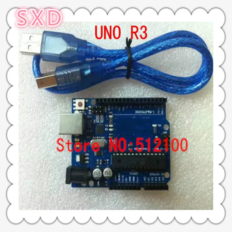 Оптовая продажа 20 шт = 10 комплектов UNO R3 MEGA328P ATMEGA16U2 Совет по развитию + USB кабель |