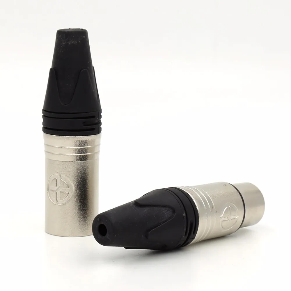 2 шт. XLR разъем 4-контактный разъём XLR сбалансированный микрофон 4 Core Мужской разъем адаптера Ooriginal для NEUTRIK NC4MXX