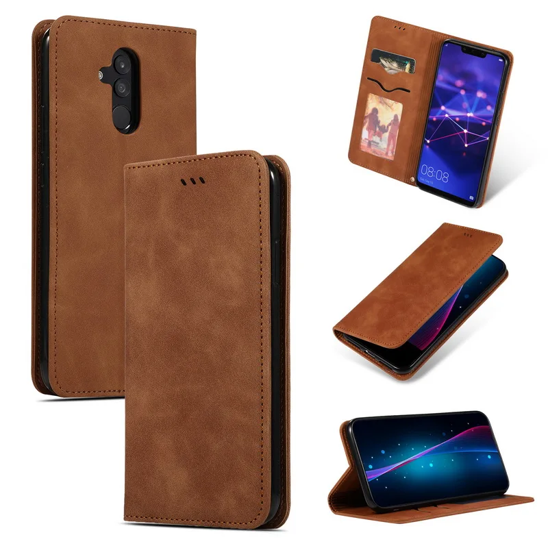 Brown Для huawei P30 Pro P20 mate 20 Lite P Smart Z Магнитный кожаный флип-чехол-бумажник для huawei mate 20 Lite Y9 Prime Nova 4e 3e - Цвет: Brown