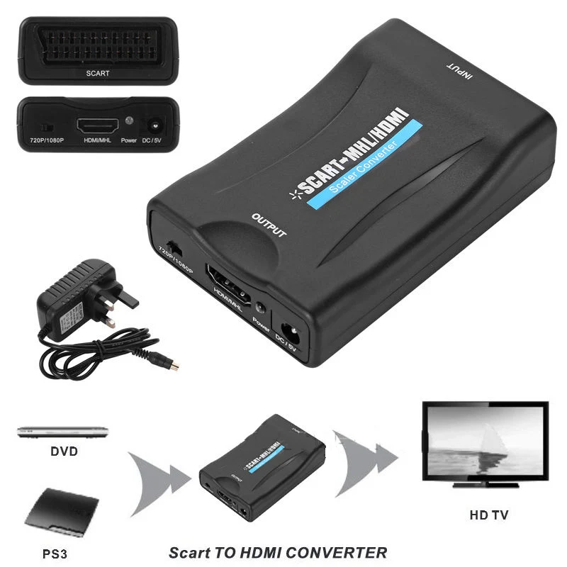 MVpower мини из scart в HDMI цифровой видео аудио кабели высококлассные конвертер