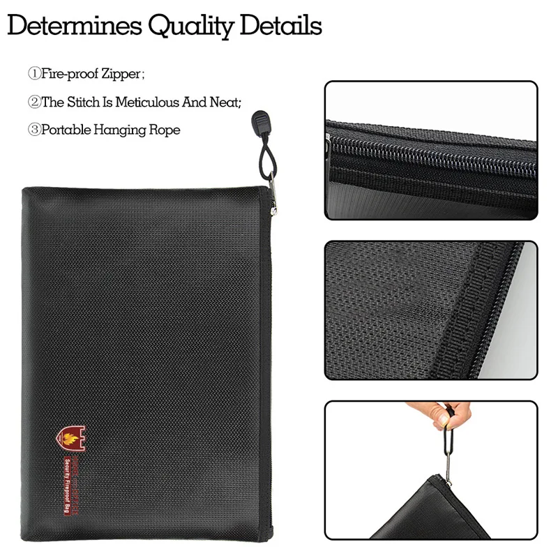 Противопожарная Сумка для документов огнеупорная долговечная двусторонняя