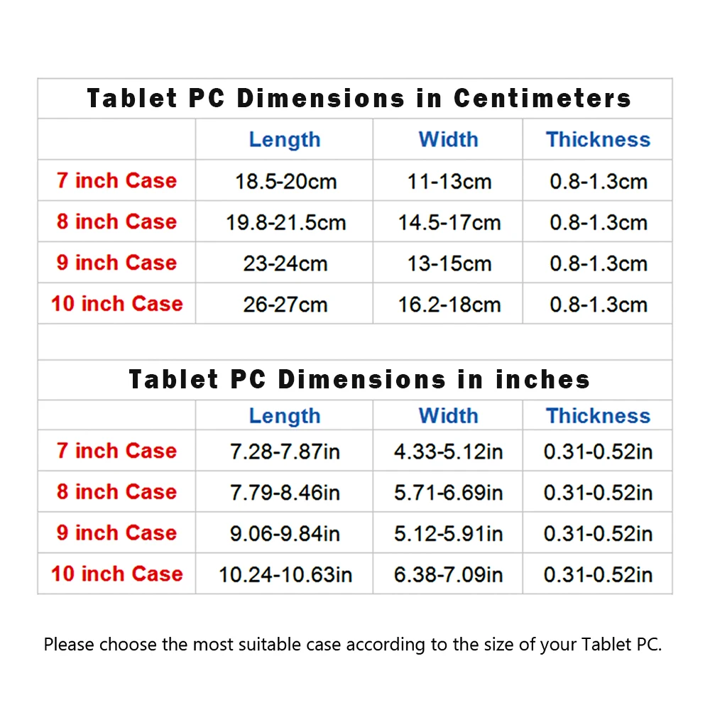 Универсальный чехол из искусственной кожи для Samsung Galaxy Tab 7 8 9 10 1-дюймовый Android