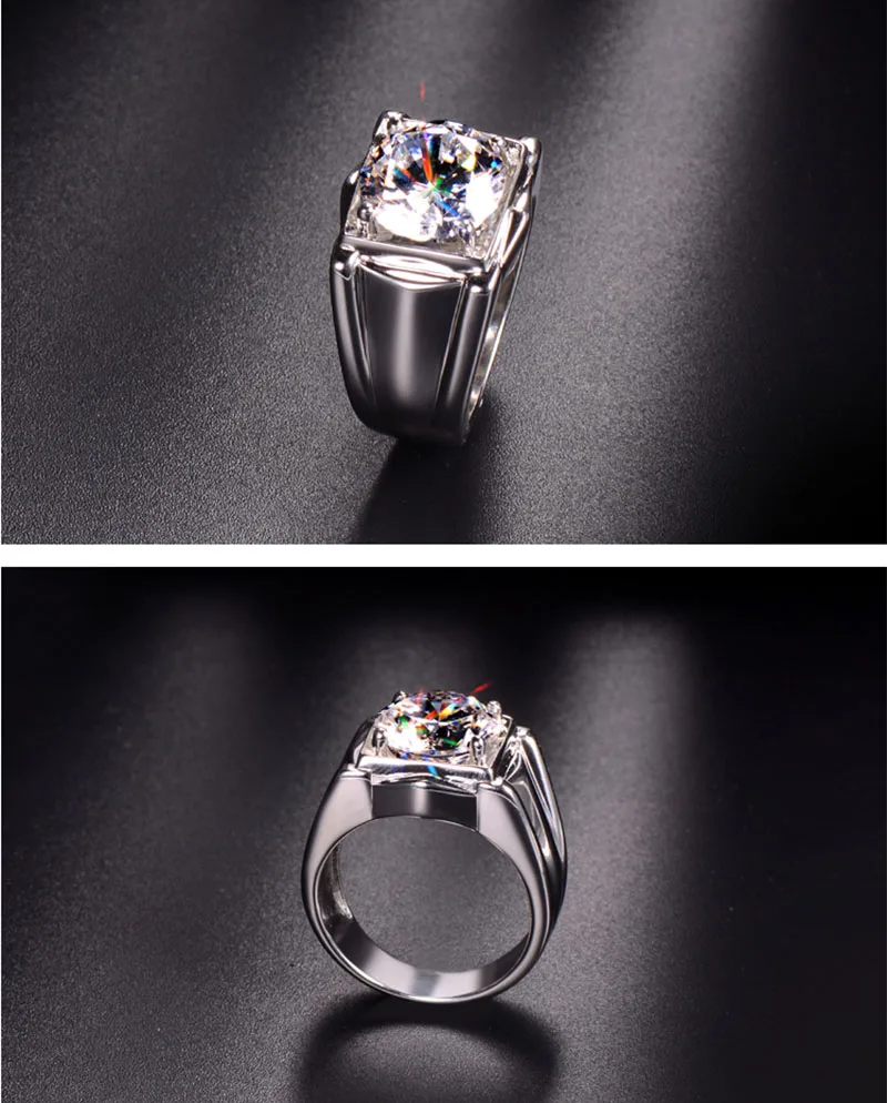 100% 18K 750Au золото Moissanite алмазное мужское кольцо D Цвет VVS с национальным