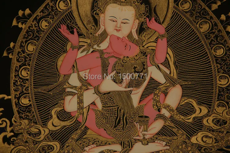 Пятно тибетская лама ручная роспись танка Мандала черная обучение гостиная