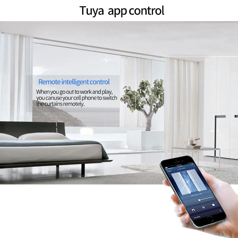 Умный электродвигатель Tuya APP, умный дом шторка с WiFi мотором дистанционного/голосового управления работа с Alexa/google Home для Ios Android