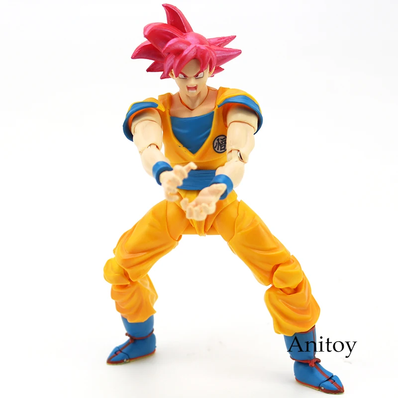 СВЧ фигурки Dragon Ball Супер Saiyan Goku красные волосы Gokou Dragon-Ball ПВХ фигурка Коллекционная модель игрушки 15 см