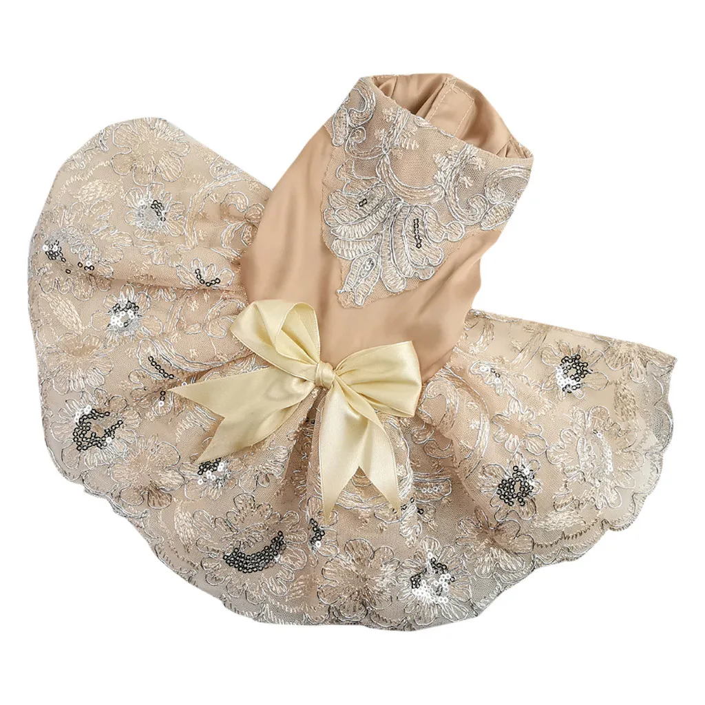 Кружевное дышащее платье с принтом для собак и кошек|Платья собак| |