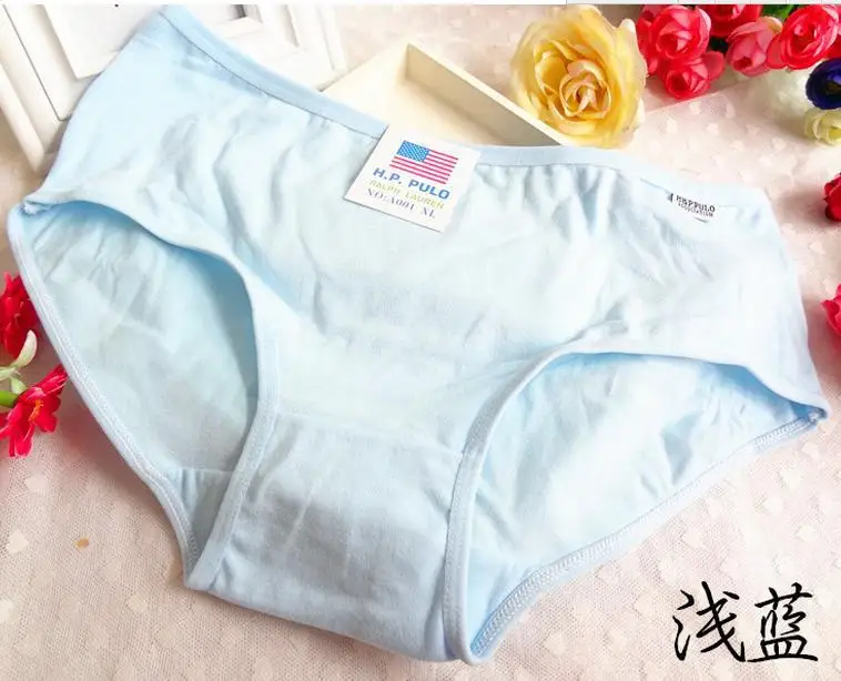 light blue AQ07 новые яркие цвета милые трусы из хлопка Нижнее белье для женщин средняя талия трусы нижнее белье женские XL - Цвет: light blue