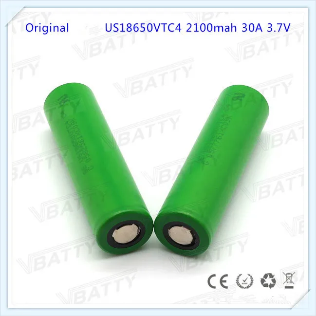 Аккумулятор 30A US18650VTC4 2100mah 18650 Li Ion аккумулятор для Sony brand (1 шт.)|li-ion battery|rechargeable