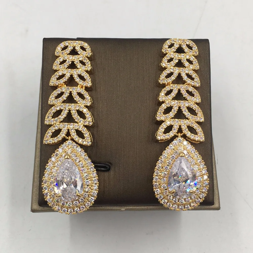 Hadiyana 4 шт. циркониевые Ювелирные наборы для женщин роскошный ювелирный набор на