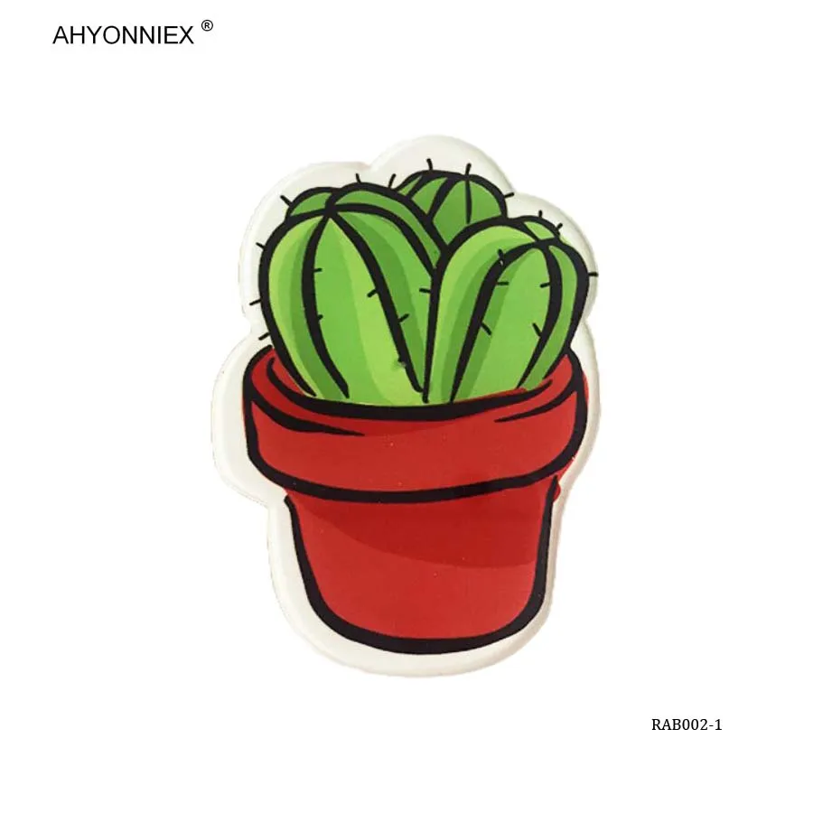AHYONNIEX 10 шт. мультфильм кактус бонсай значок брошь акриловые Значки на рюкзак