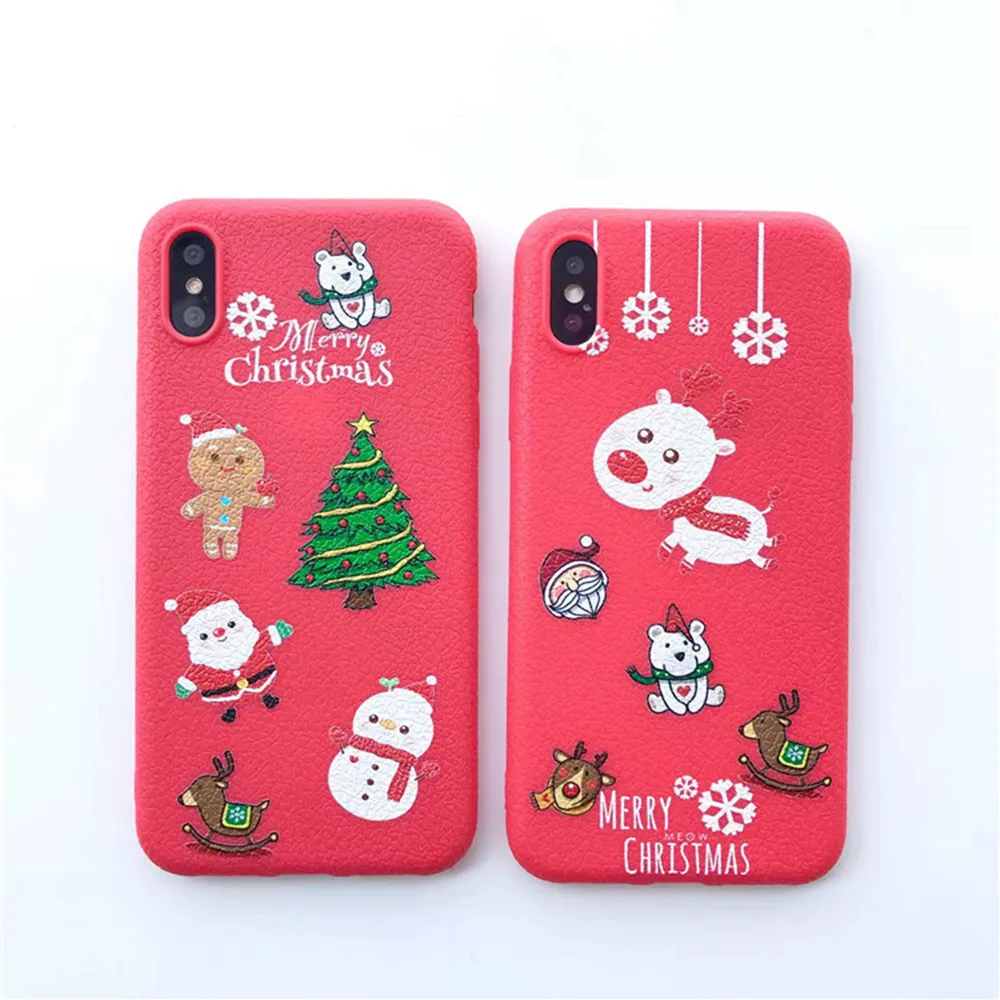 CASEIER Рождество чехол для iPhone 8 7 плюс новый год мягкие X XS Max XR 6 6s 5 5S SE принципиально