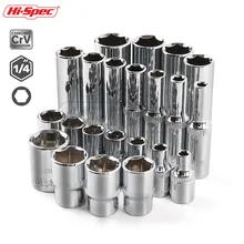 Hi-Spec 11 шт. 1/4 Шестигранная розетка Набор адаптер Короткие Длинные розетки 4-14мм головки инструмент крутящий момент гаечный ключ с трещоткой торцевой ключ универсальный ключ ключ трещотка трещетка для головок