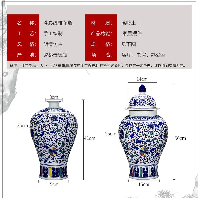 Цзиндэчжэнь керамическая s имитация Qianlong ручная роспись сине белая Цветочная