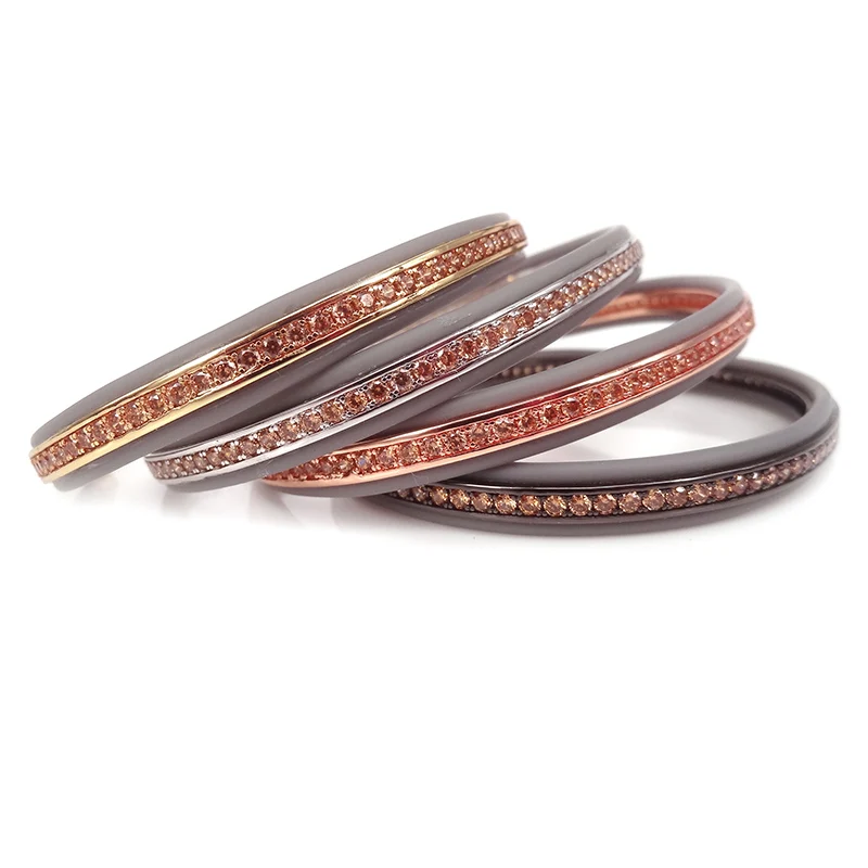 Anil Arjanda речные защитные браслеты Micro Pave цвета шампанского с фианитом и покрытием