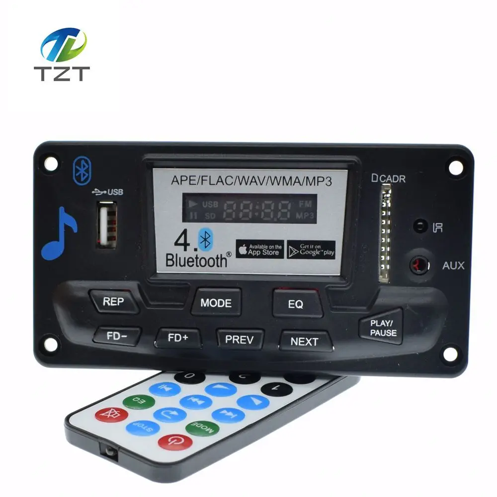 4 0 Bluetooth MP3 декодирующая плата модуль светодиодный 12 В DIY USB/SD/MMC APE FLAC WAV DAE декодер