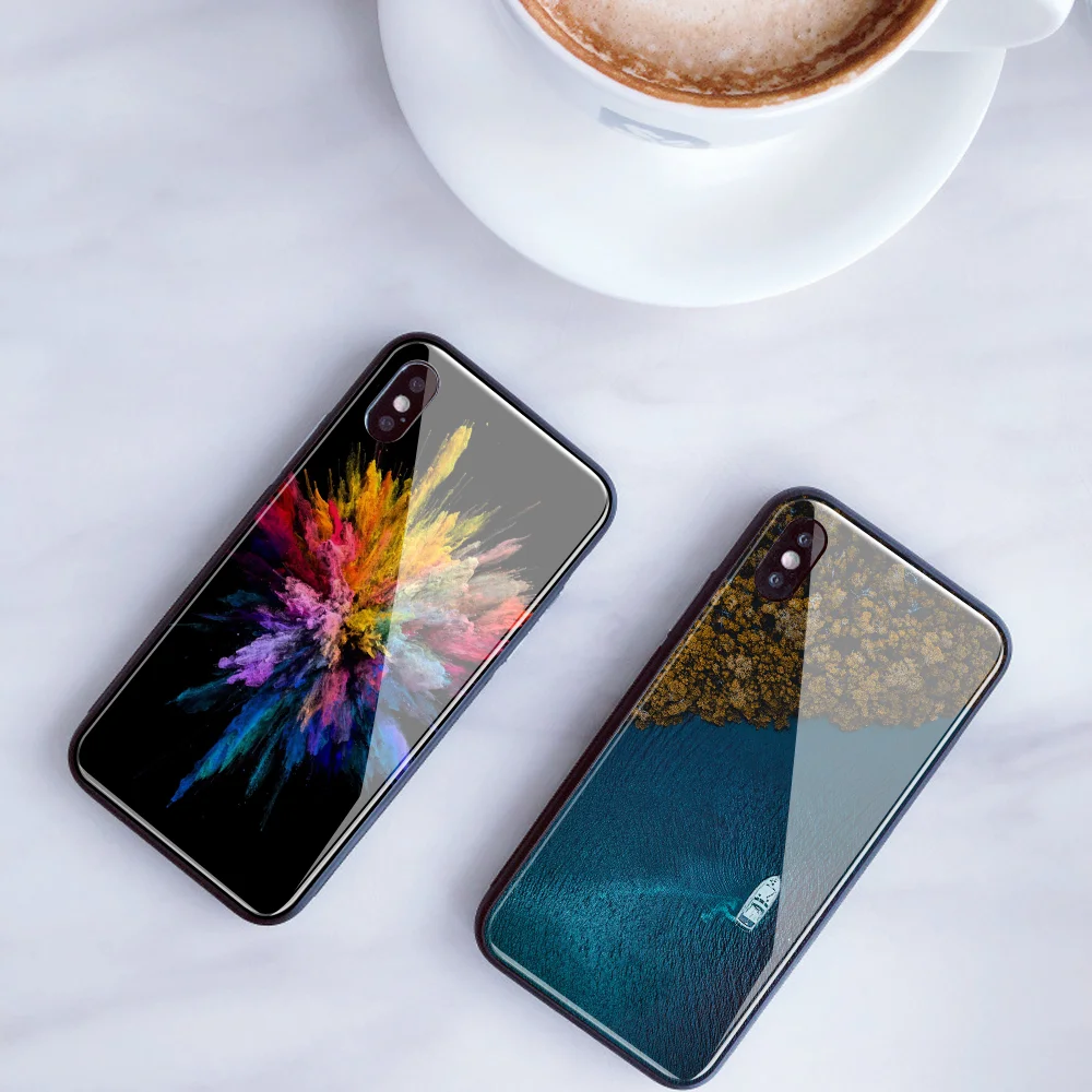 Закаленное стекло заказной чехол для телефона для iPhone X R S 11 Pro MAX обои великолепный DIY чехол для телефона для iPhone 7 8 6 S Plus capa