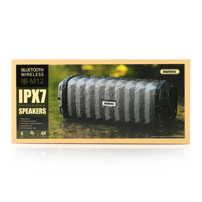Портативные водонепроницаемые беспроводные колонки Remax IPX7 с поддержкой MP3 плеера