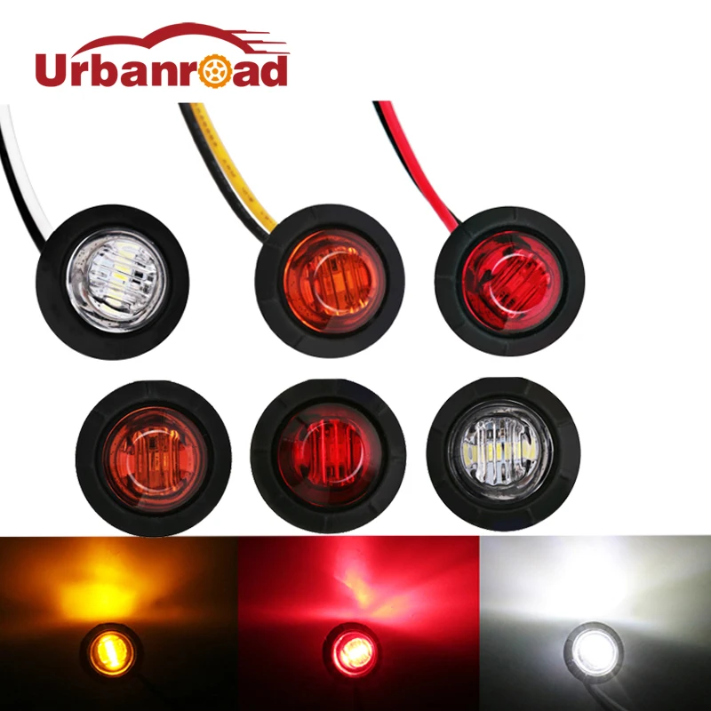 Urbanroad 2 шт. 12 В красные светодиодные боковые габаритные фонари для грузовых
