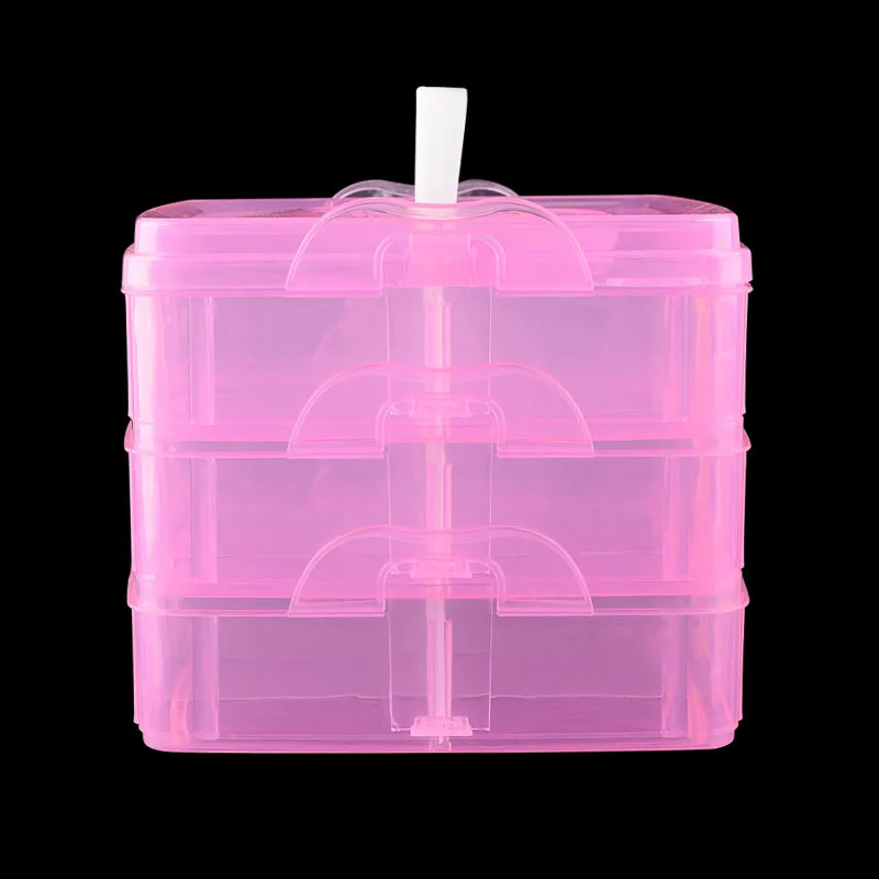 

1 Pc Storage Box Nail Decoration Container Nail Care Tool Holder 1/2/3 Layers Compartments Sets Kits Portable