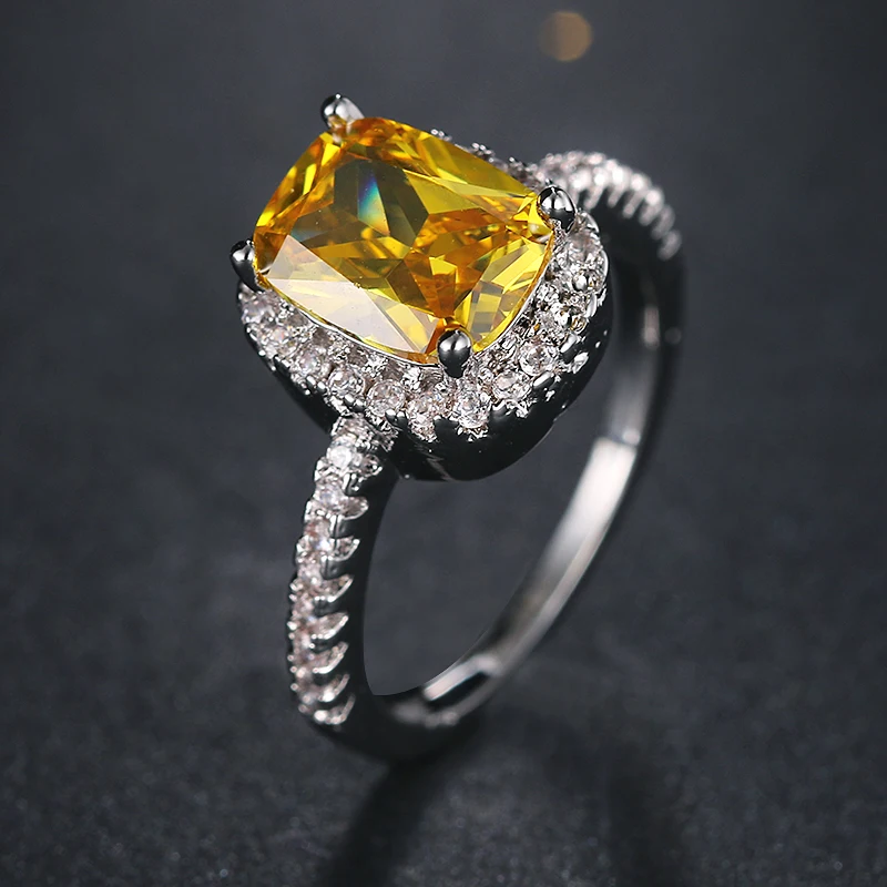 Женское кольцо с фианитом Anillos Mujer модное разноцветное для помолвки свадьбы