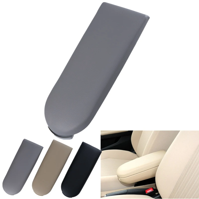 Черный бежевый серый кожаный подлокотник центральной консоли Крышка для VW Passat