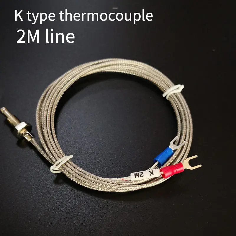 K typle 2M K& PT100 тип термопары 3-жильный M8 нить Температура Сенсор для термостат REX-C100 - Цвет: K typle 2M