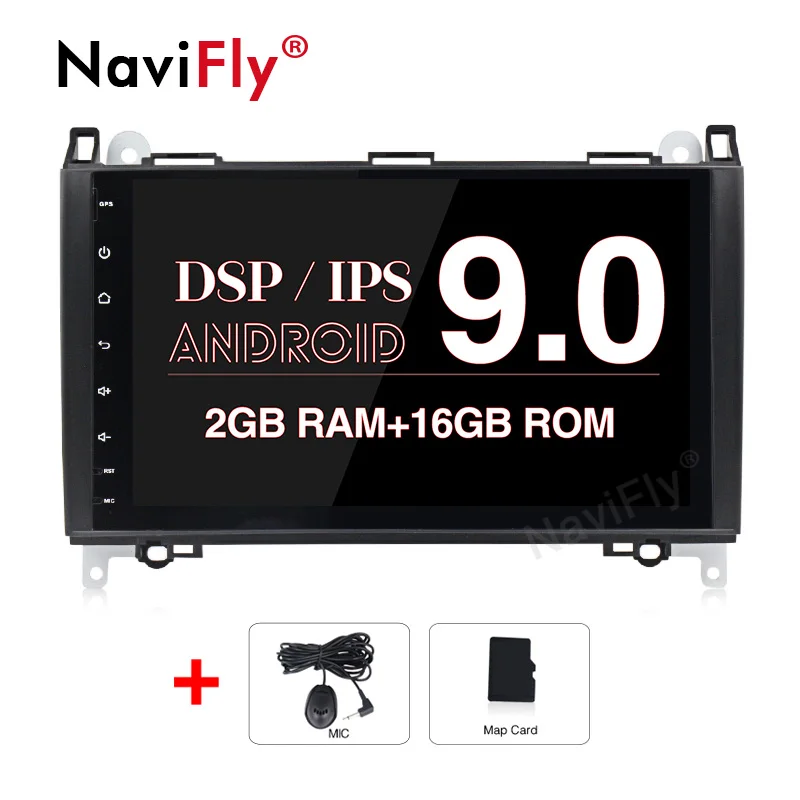Car dvd " Android 9,0 ips DSP автомобильный радиоплеер для Mercedes Benz B200 A B класс W169 W245 Viano Vito W639 Sprinter gps Navi wifi RDS FM - Цвет: Car dvd