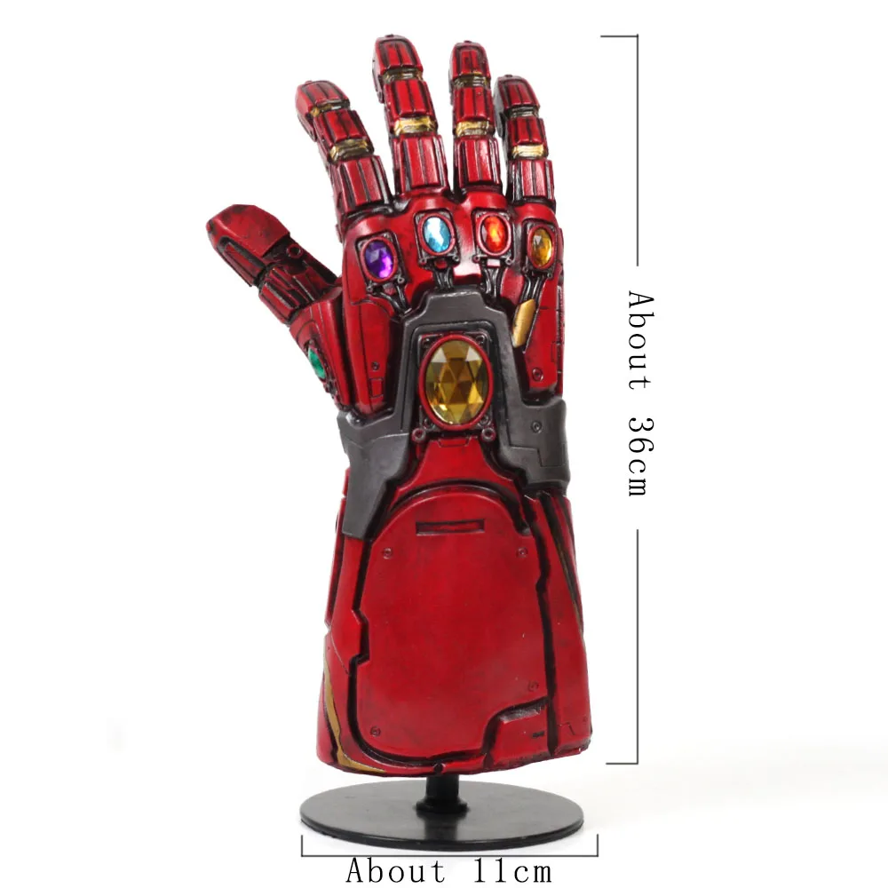 Перчатка Железного человека со светодиодами Thanos Infinity Gauntlet Мстители Endgame Железный человек Nano Gauntlet Armor Tony Stark реквизит для косплея