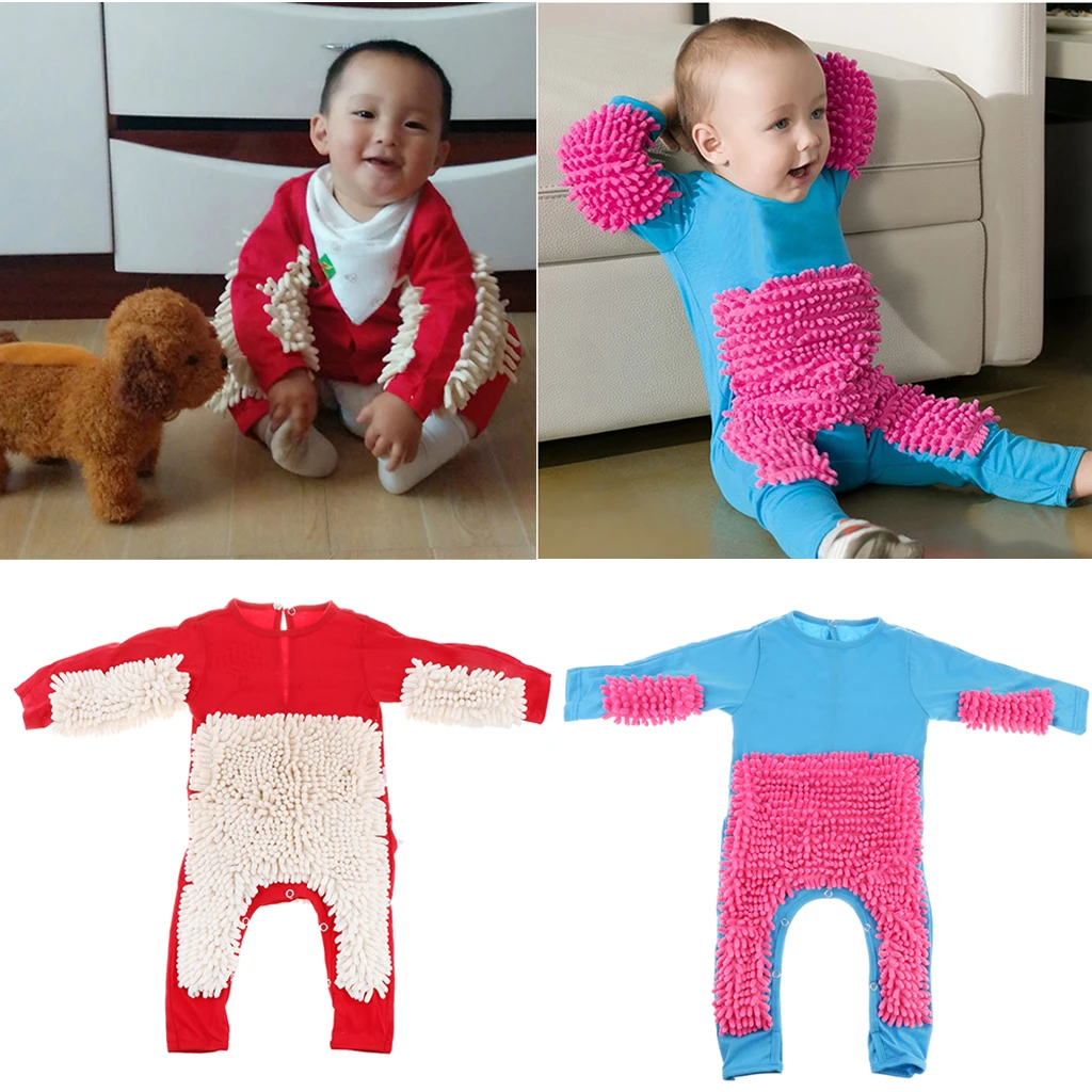 Romper Newborn Clothes Crawling Jumpsuit Infant Cleaning Mop Suit Costume Bodysuit |