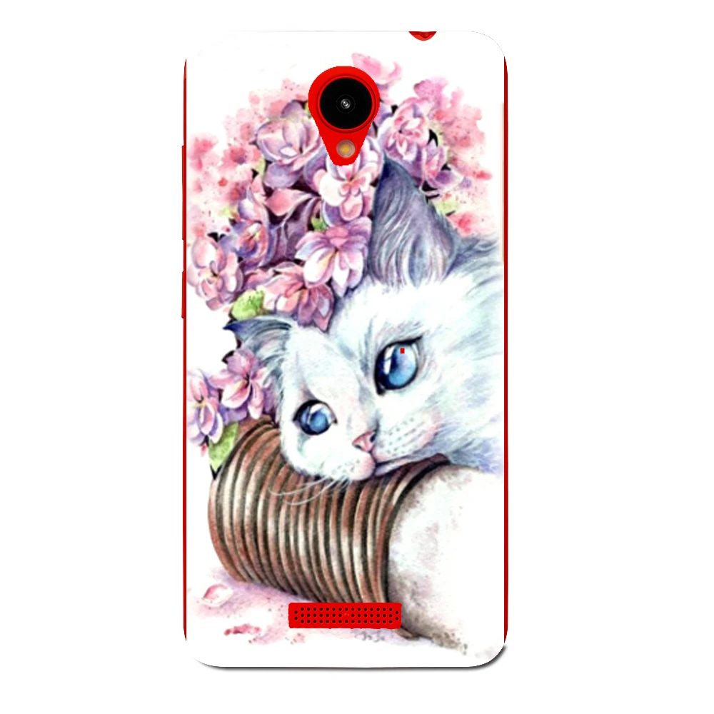 Floral Sleepy Darling Baby Cat Animal Case For Prestigio Wize G3 PSP3510DUO Back Cover Bag TPU Cases | Мобильные телефоны и