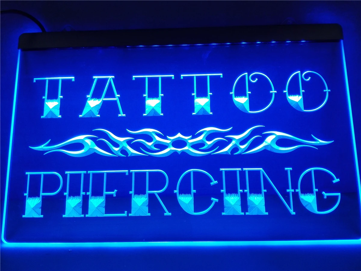 

LB559- Tattoo Piercing Miami Ink LED Neon Light Sign home decor crafts